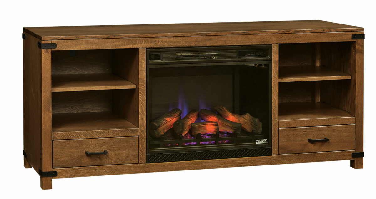 Brush Creek TV Stand with Fireplace