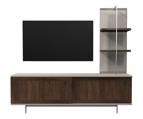 Ambiance Double Sliding Door Media Unit