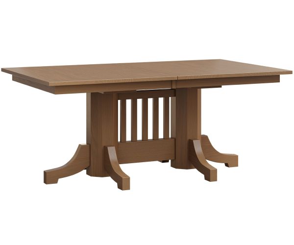 Mission Double Pedestal Table